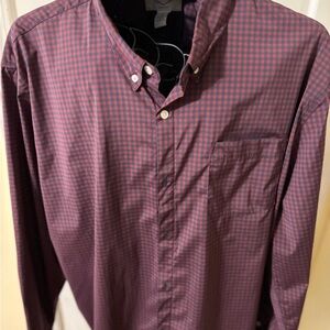 St. John's Bay Men's Checkered Shirt - Red and Black
